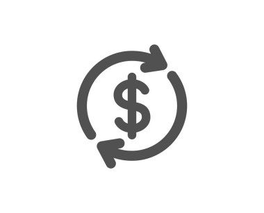 Döviz Alım Satım basit simge, vektör, illüstrasyon