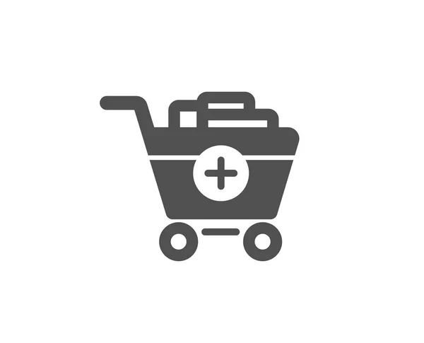 Add Shopping Cart Simple Icon Vector Illustration — Stock Vector