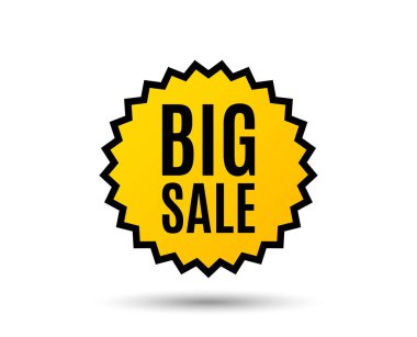 Büyük satış renkli simge, beyaz arka plan üzerinde izole vektör çizim