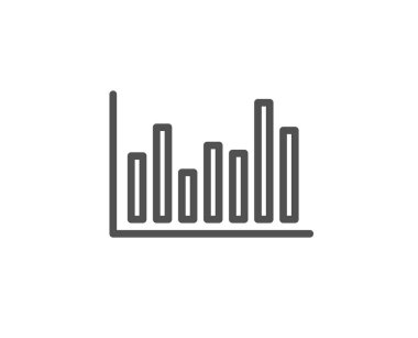 Satırı simgesi, vektör çizim beyaz arka plan üzerinde sütun grafik