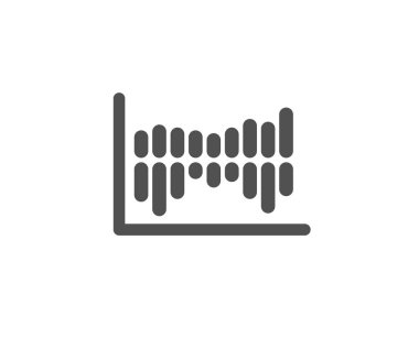 Sütun grafik basit simgesini, beyaz arka plan üzerinde vektör çizim