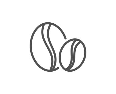 Kahve çekirdekleri kutsal kişilerin resmi, vektör çizim beyaz arka planda satır