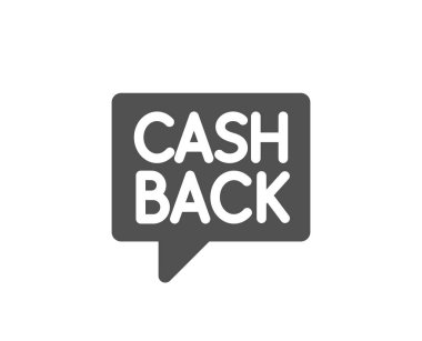 Cashback hizmet basit kutsal kişilerin resmi, vektör illüstrasyon izole beyaz arka plan üzerinde