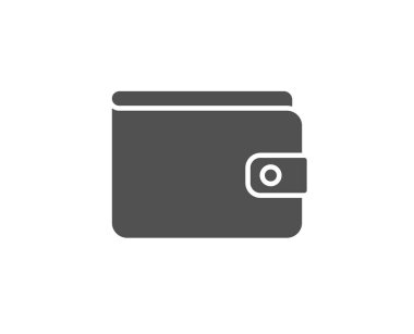 Para cüzdanı basit kutsal kişilerin resmi, vektör illüstrasyon izole beyaz arka plan üzerinde