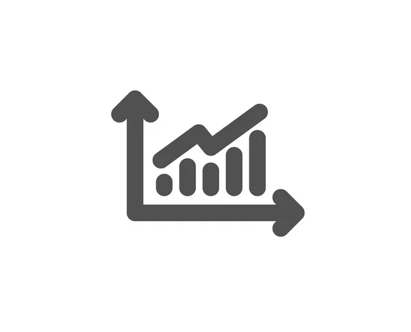 Gráfico Ícone Simples Ilustração Vetorial Fundo Branco — Vetor de Stock