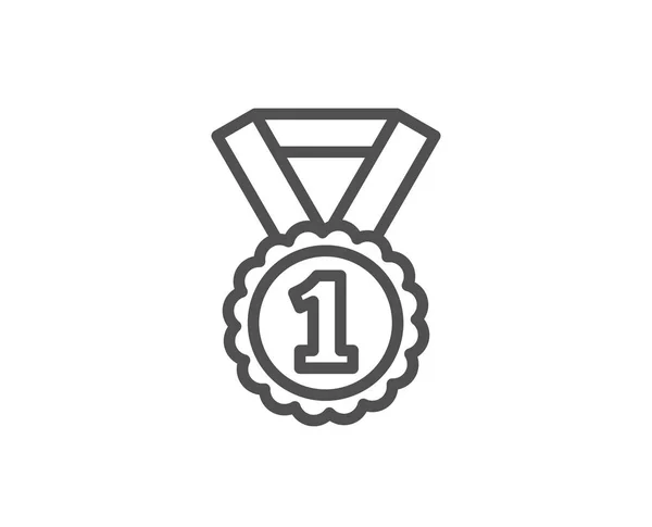 Icono Línea Medalla Recompensa Ilustración Vectorial Sobre Fondo Blanco — Archivo Imágenes Vectoriales