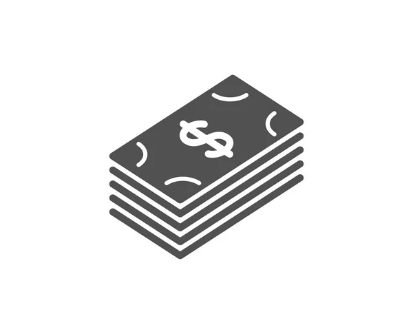 Cash Geld Eenvoudige Pictogram Vectorillustratie Geïsoleerd Witte Achtergrond — Stockvector