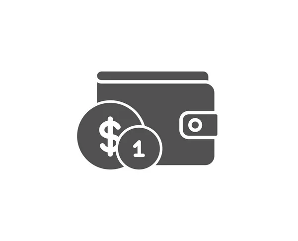 Wallet Cash Money Simple Icon Vector Illustration Isolated White Background — Stock Vector