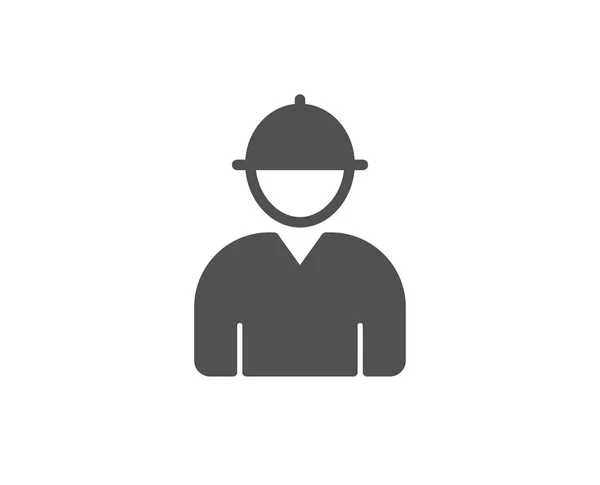 Arbeiter Einfaches Symbol Vektordarstellung Isoliert Auf Weißem Hintergrund — Stockvektor