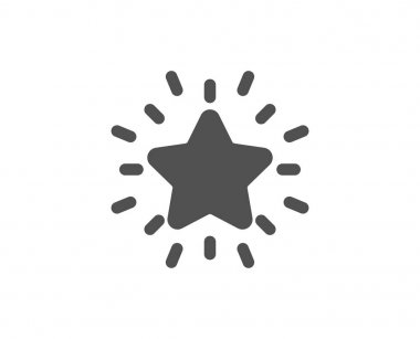 Rütbe yıldız basit simgesi. 