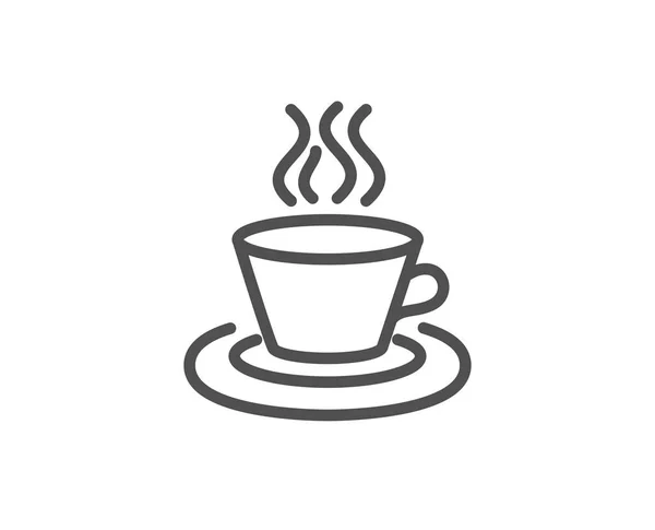 Icono de línea de té o café . — Vector de stock