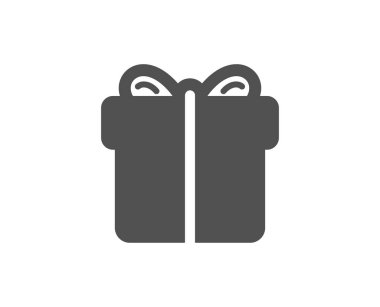 Hediye kutusu beyaz arka plan basit simgesine 