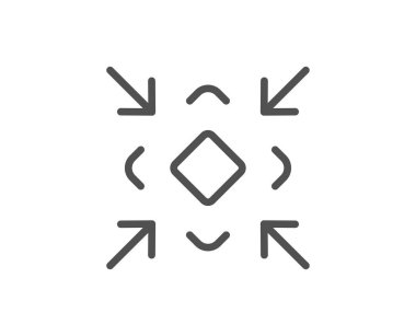 Ok satırı simgesi beyaz arka plan üzerinde en aza indirmek