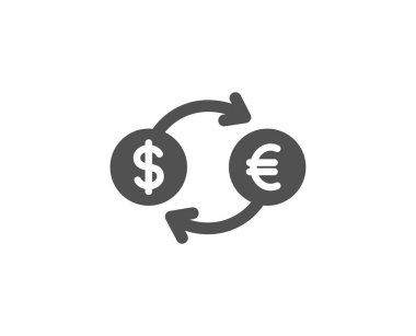 Beyaz arka plan üzerinde para Satım basit simgesi 