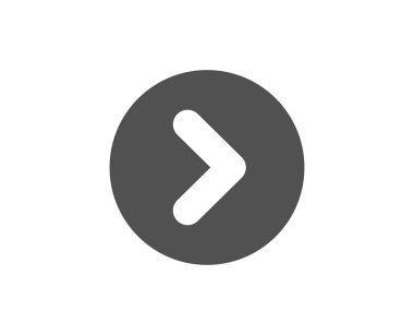 Beyaz arka plan üzerinde ileri ok basit simgesi