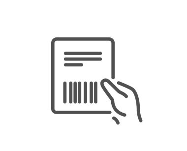 Teslim belgesini imzalayın beyaz arka plan üzerinde 