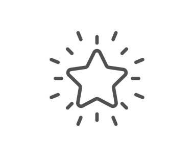 Beyaz arka plan üzerinde rütbe yıldız satırı simgesi