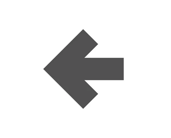 Jednoduchý Ikona Šipka Vlevo Bílém Pozadí — Stockový vektor