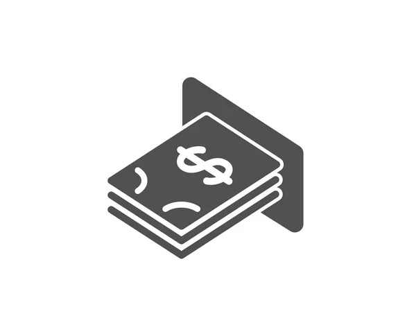 Dinero Efectivo Icono Simple Sobre Fondo Blanco — Vector de stock