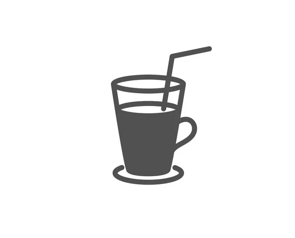 Kaffee Oder Cocktail Einfaches Symbol Auf Weißem Hintergrund — Stockvektor