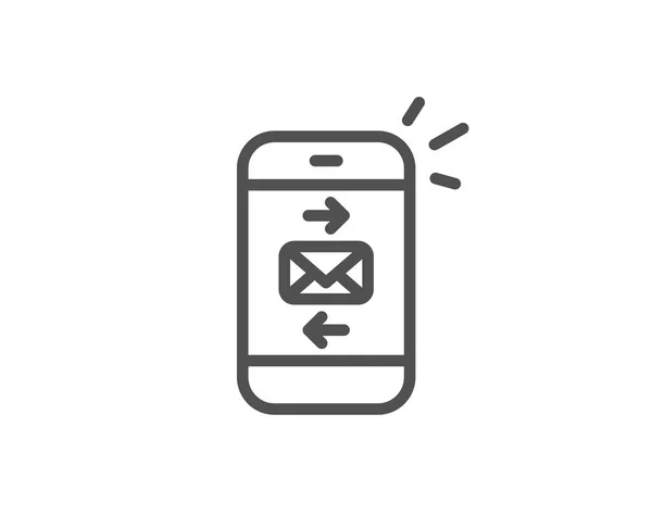 Symbole Communication Smartphone Sur Fond Blanc — Image vectorielle