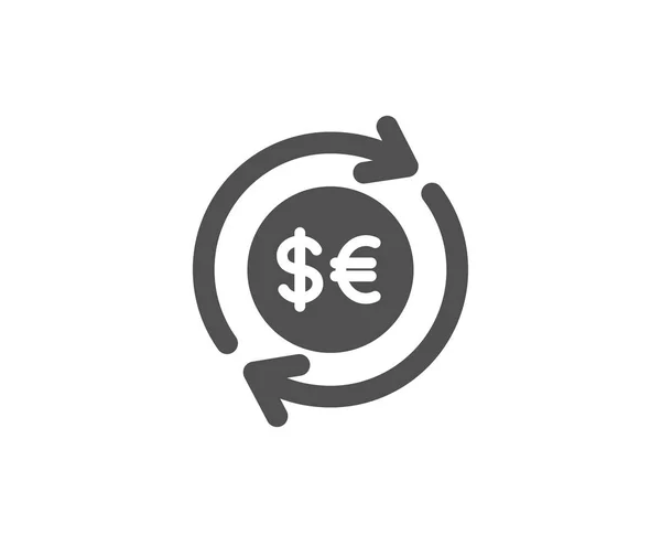 Geld Uitwisseling Eenvoudig Pictogram Witte Achtergrond — Stockvector