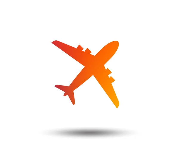 Znak Samolotu Niewyraźne Kolorowe Gradientu — Wektor stockowy