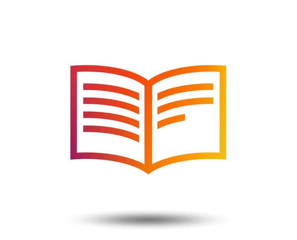 Символ Книги Размытым Цветовым Градиентом — стоковый вектор