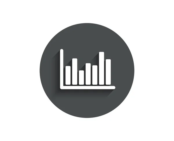 Column Chart Simple Icon Shadow — Stock Vector