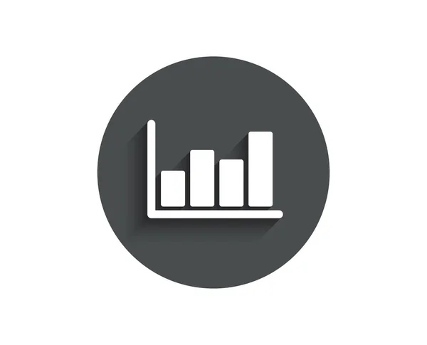 Histograma Coluna Gráfico Ícone Simples Com Sombra — Vetor de Stock