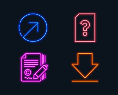 Neon ışıklı Reklam Yazarlığı, yönü, İndiriyor ve bilinmeyen dosya simge kümesi