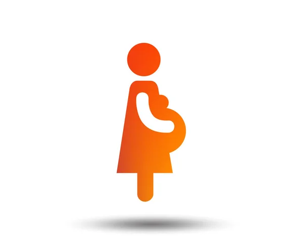 Icono Signo Embarazada Con Gradiente Colorido Borroso — Archivo Imágenes Vectoriales