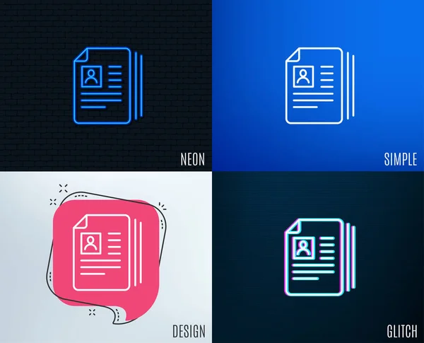 Business Portfolio Growth Charts Line Icon Neon Light — Stock Vector