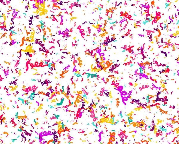 Colorful Confetti Pieces Decorative Pattern — Stock Vector