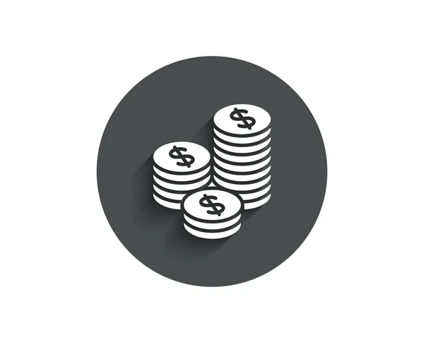 Monedas Dinero Icono Simple Sobre Fondo Blanco — Vector de stock