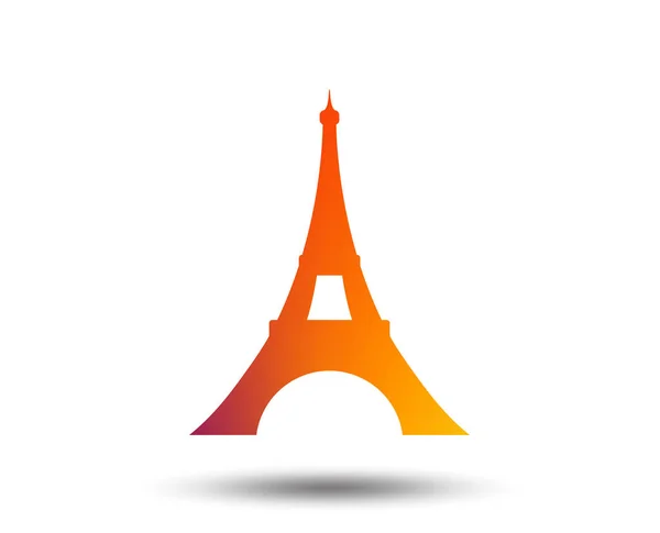 Ícone Torre Eiffel Fundo Branco —  Vetores de Stock