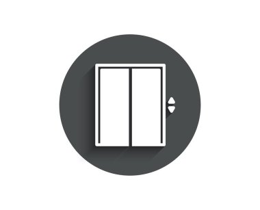 Asansör işareti simgesiyle katlar arasında ulaşım.