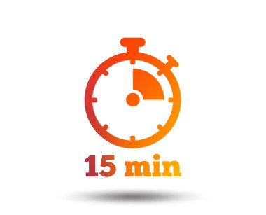 Zamanlayıcı işareti simgesi beyaz arka plan üzerinde