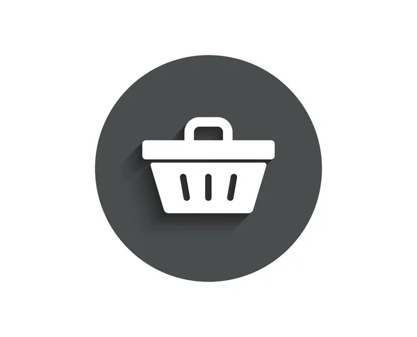 Shopping Cart Simple Icon Black Circle — Stock Vector