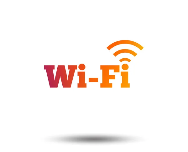 Sinal Wifi Gratuito Fundo Branco — Vetor de Stock