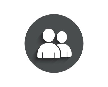 Çift veya grup beyaz arka plan üzerinde izole işareti.