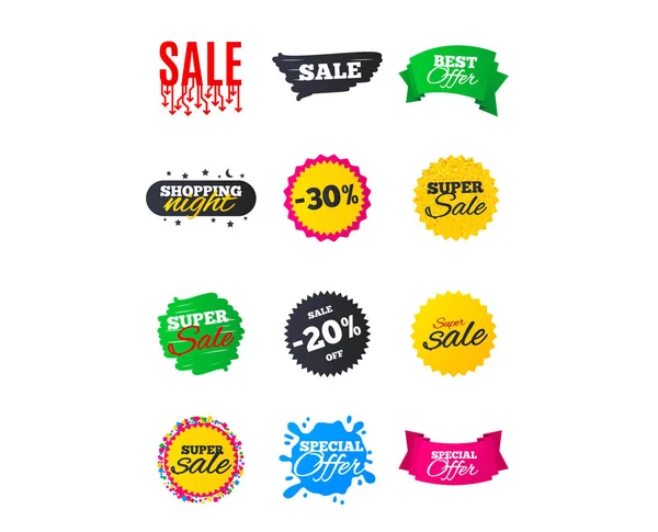 Sale Banners Isolated White Background — Stock Vector