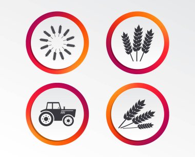 Beyaz arka plan üzerinde izole tarım simgeler.