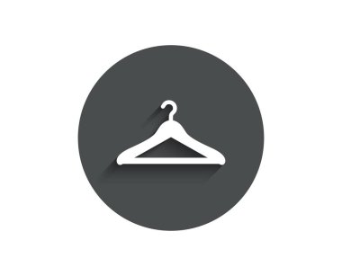 Beyaz arka plan üzerinde izole vestiyer basit simgesi.