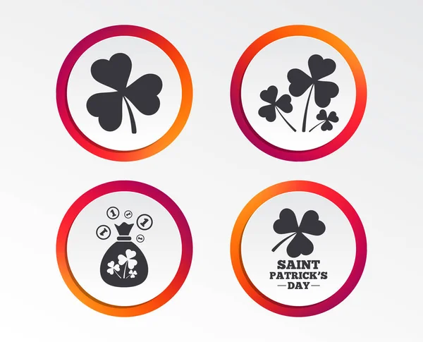 Saint Patrick Dag Pictogrammen Geïsoleerd Witte Achtergrond — Stockvector