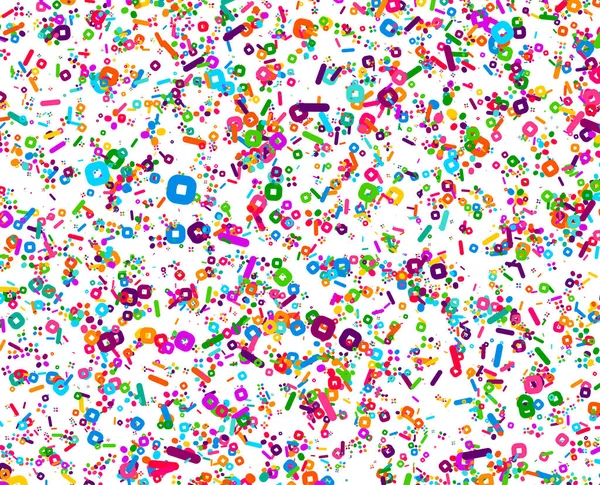 Piese Confetti Colorate Izolate Fundal Alb — Vector de stoc