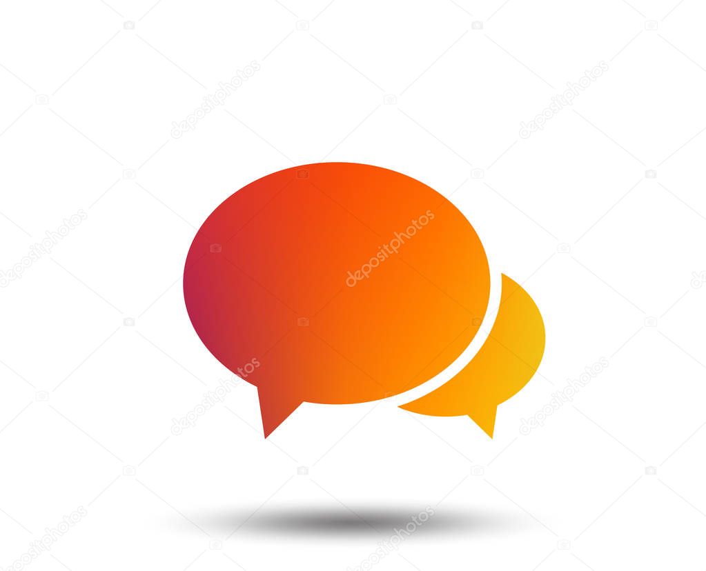 Speech bubbles icon isolated on white background.