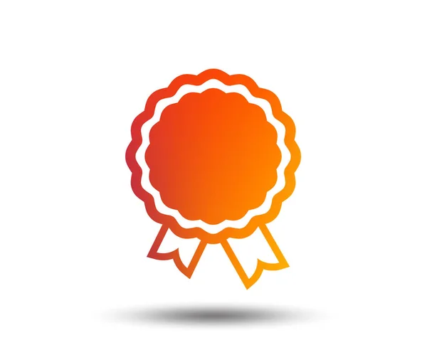 Ikona Ocenění Nejlepší Zárukou Symbol Vítěz Ocenění Znamení Rozmazané Přechodu — Stockový vektor