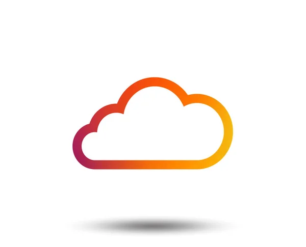 Cloud Sign Icon Data Storage Symbol Blurred Gradient Design Element — Stock Vector