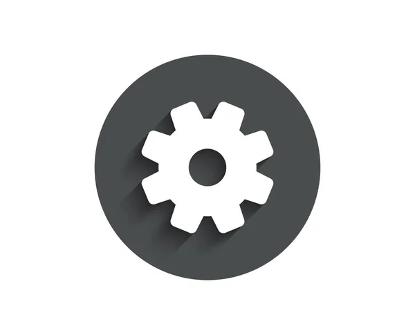 Cogwheel Simple Icon Service Sign Transmission Rotation Mechanism Symbol Circle — Stock Vector